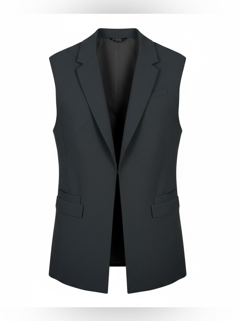 Banana Republic Black Sleeveless Tailored Blazer Vest